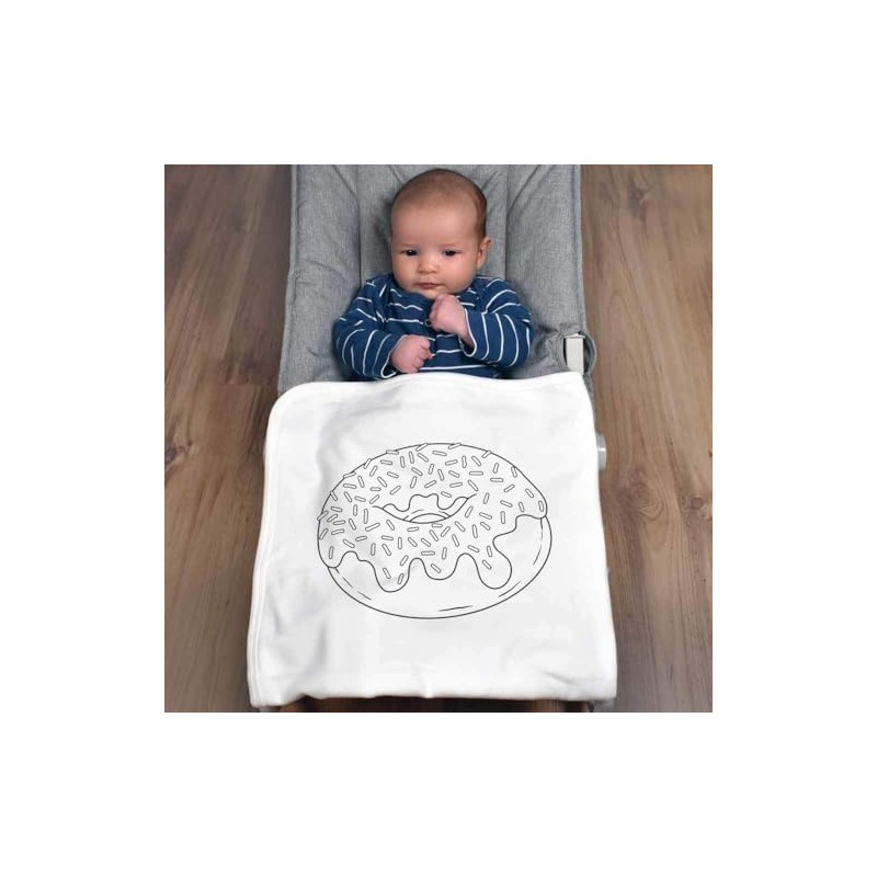 Azeeda 'Sprinkle Doughnut' Cotton Baby Blanket/Shawl (BY00040064)
