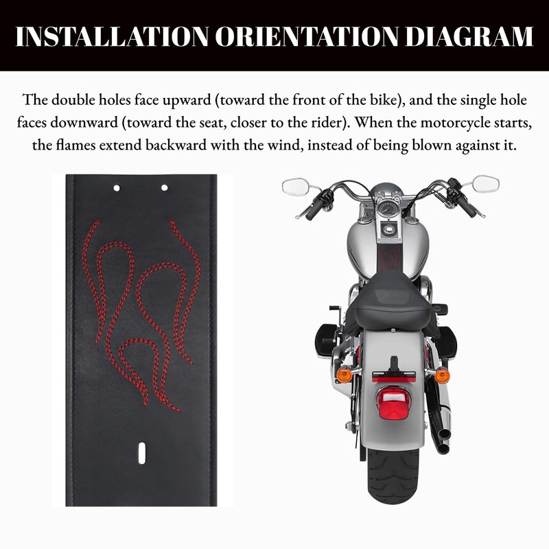 AC-MTORC PU Leather Gas Tank Panel Bib for Harley Softail