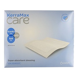 KerraMax Care 5"x6" Super Absorbent Wound Dressing (PRD500-100) – Absorbs Exudate and Isolates it, Preventing Leaks or Drips for Improved Patient Comfort and Wound Care Treatment (Box of 10)