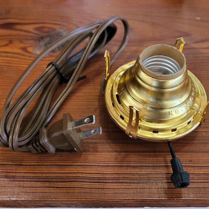 Lehman's Brass #2 Electric Converter Burner for Oil Lamps with