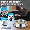 Fancy Pets Plato de Acero Inoxidable para Perro con 24