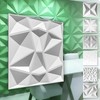 HEXIM 3D Wall Panels, PVC Plastic White - Diamond Design