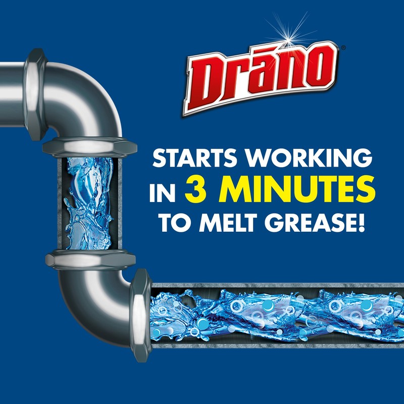 Drano Kitchen Granules Drain Clog Remover and Cleaner, Unclogs Blockage