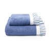 CREOLE Guinea Bath Towels, Cotton, Blue, 1+1, 2 Units