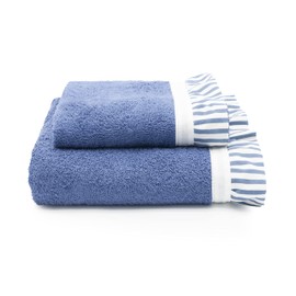 CREOLE Guinea Bath Towels, Cotton, Blue, 1+1, 2 Units