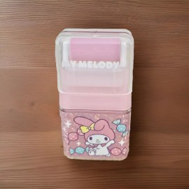 Sanrio New Sanrio My Melody Double Sided Pink Roller Eraser  w case Kawaii Retro 2.5"