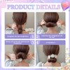 4 Pack Magic Hair Bun Organza Flower Bun Maker for