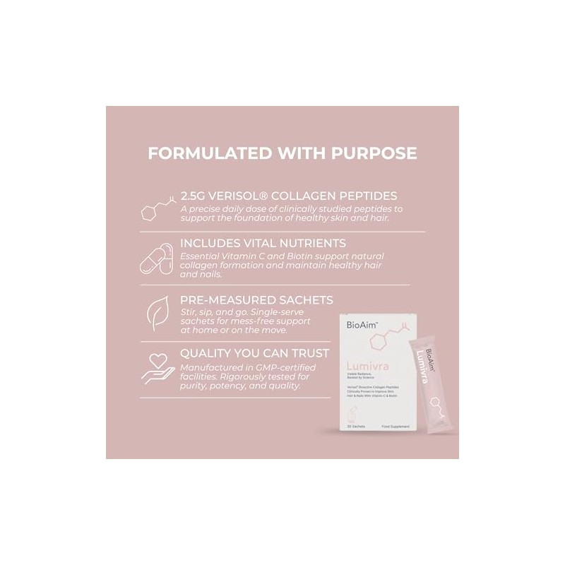 Lumivra Collagen Powder | VERISOL® Bovine Collagen | 30 Servings