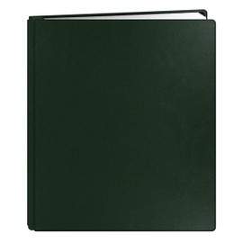 Pioneer Photo Albums 20-Page Family Treasures Deluxe Hunter Green Bonded Leather Cover Scrapbook for 8.5 x 11-Inch Pages