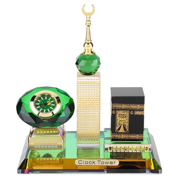 Yosoo Health Gear Kaaba Clock Islamic Decoration House Muslim Supplies Model Crafts for Office Home Craft Decoration 12 x 8 x 13 cm