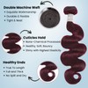ALHER #99j Dark Burgundy Body Wave Bundles with 2x6 Closure,