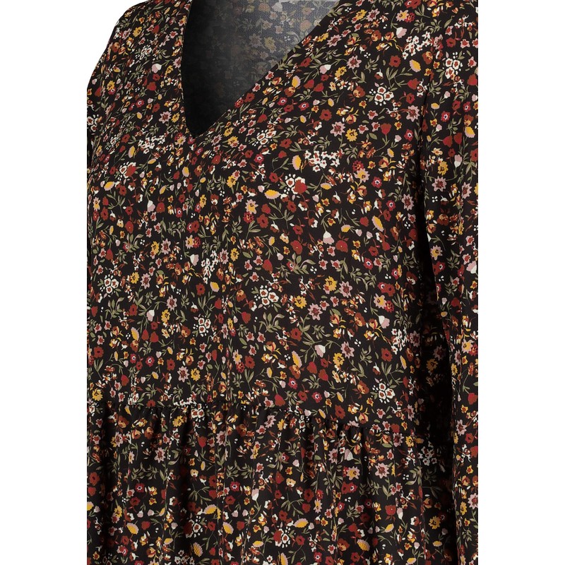 Sublevel Women's Spring and Summer Floral Long Sleeve Floral Dress,