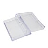 Clear Hard Plastic Box with Lid, Stackable Playing Card Storage
