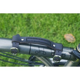 Leather Mini Carry Handle For BROMPTON Handgrip Bike Bicycle Frame Carrying BLACK