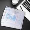 36PCS Clear Plastic File Folders,Plastic Envelope Folder with Snap Closure,A4