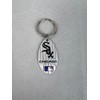 New Chicago White Sox Logo Vintage Teardrop Spinner Keychain White