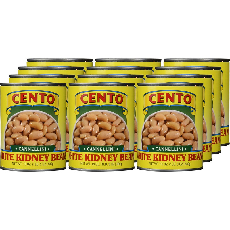 Cento White Kidney (Cannellini) Beans, 19 Ounce Cans (Pack of