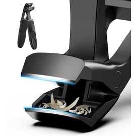 Toenail Clippers with Angled Head, Long Handle, Nail Clippers for Seniors, Nail Clippers, Large Wide Jaw, with Catcher for Thick Nails, Easier Cutting