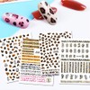 TOROKOM Leopard Pattern Nail Stickers 3D Stickers Nail Art Design