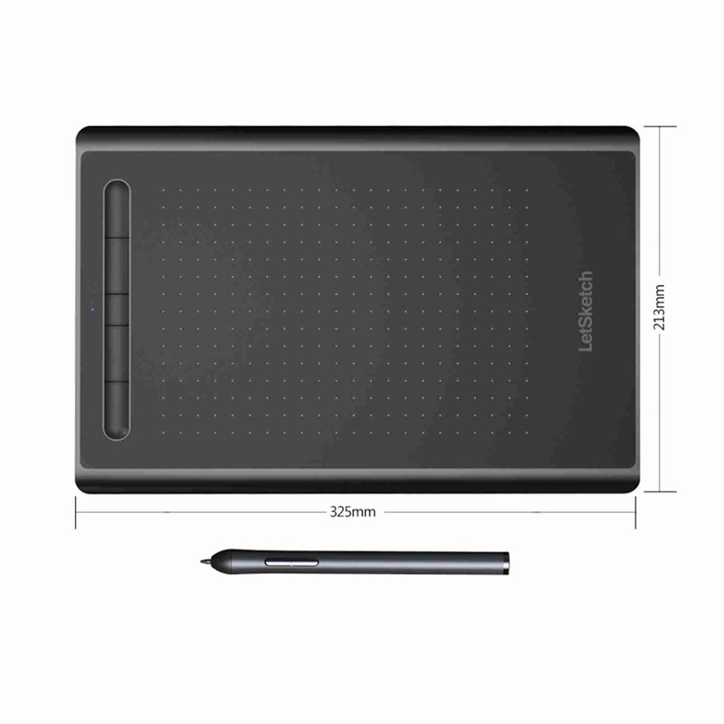 Graphics Tablet 8192 Levels Pressure 5080LPI High Resolution Compact Smart