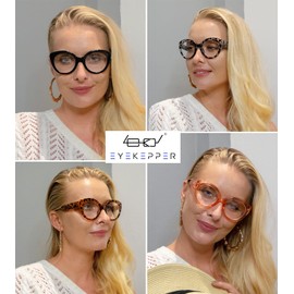 Eyekepper 12 Pack Round Retro Reading Glasses Spring Hinges Readers Women Ladies +3.00