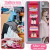 Hahafelt 2 Pcs 5 Shelf Weekly Clothes Organizer for Kids