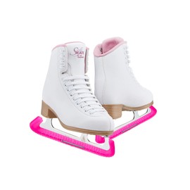Jackson Classic 380 Womens/Girls Figure Ice Skates, Medium Width, Pink Womens Size 6 with Skate Guard