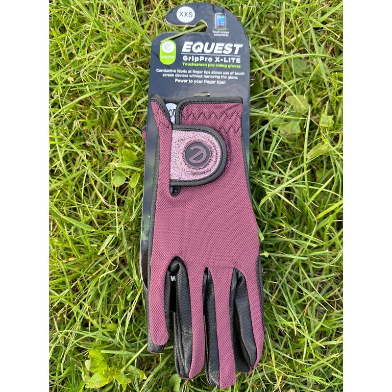 eGlove - eQUEST GripPro X-LITE Horse Riding Gloves - Lightweight,