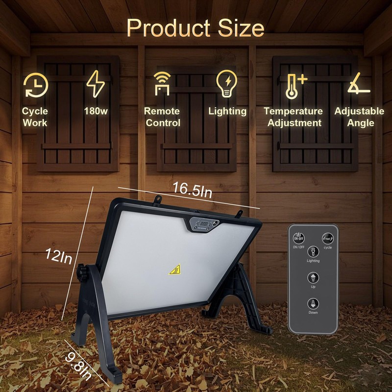 YCaeiou Brooder Plate for Chicks, Adjustable Height & Angle Chick