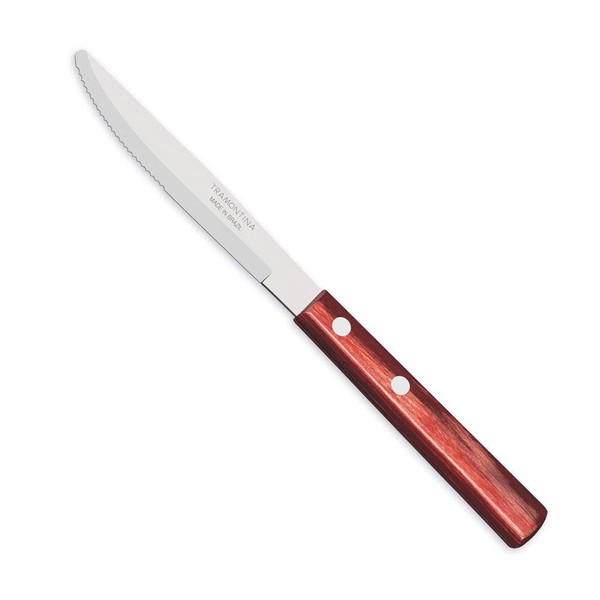 Tramontina 21104/473 TRAMONTINA Wooden Handle Dessert Knife, Polywood, 7.1 inches (18 cm), Red, Dishwasher Safe, Durable, Lightweight, Natural Wood, Made in Brazil