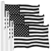 UD_USA Black and White Flag 3x5 Ft 3-Pack 150D Printed
