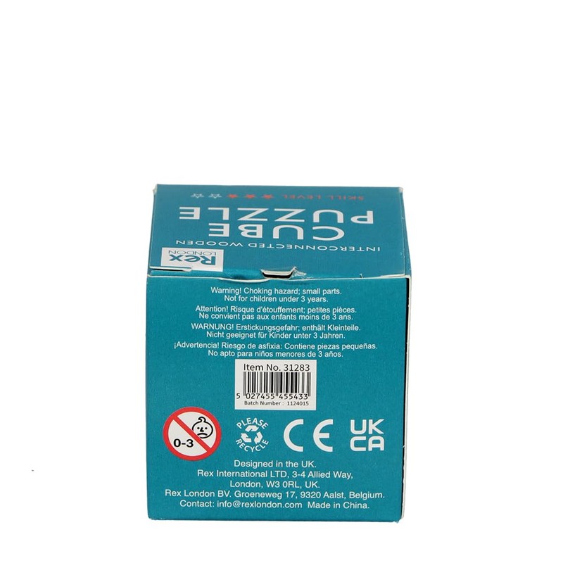 Rex London Wooden Cube Puzzle