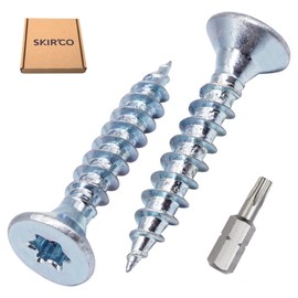 SKIR'CO (Pack of 150) 5.0 x 30mm Galvanised Steel Wood Screws Torx Head Countersunk Chipboard Screws Full Thread