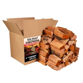 Firewood Central Kiln-Dried PA Cherry – 6” Splits (35–40 Pieces) – Sweet Smoking Wood for Pizza Ovens, BBQ & Fire Pits – Easy Light, Low Smoke, USA Sourced