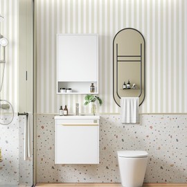 Tomete Beige and White Striped Wallpaper Peel and Stick Modern 17.3"x197" Self-Adhesive Removable Wallpaper Work in Bedroom, Kitchen, Vinyl Film for Cabinets Waterproof, Easy to Clean/Match/Install