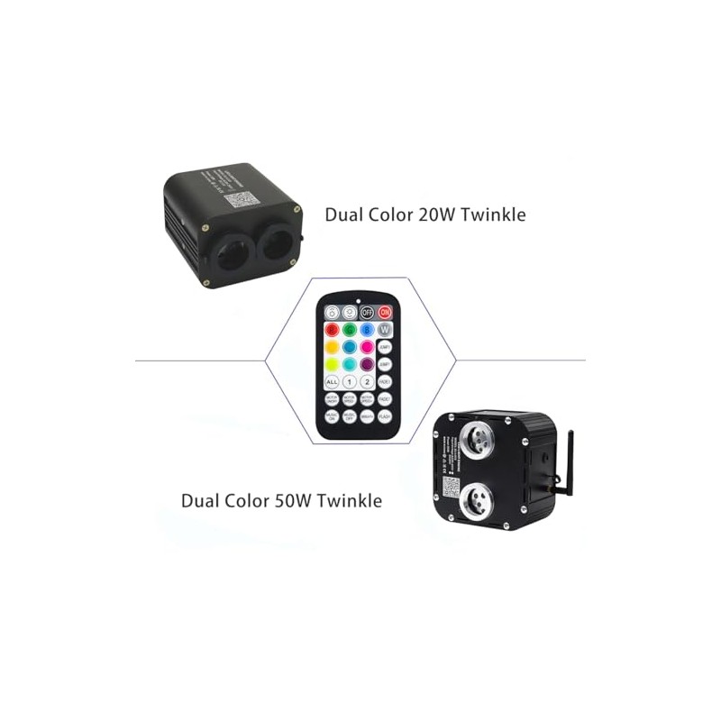AZIMOM 28keys Remote Control of Twinkle &Sound Activated Dual Color