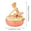 FASSLINO Ballet Girl Trinket Box Hinged Enameled Hand-Painted Figurine Ornaments