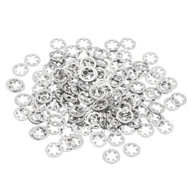 PATIKIL M3 Internal Tooth Lock Washers, 150Pcs 304 Stainless Steel Serrated Locking Washers Assortment Kit for Mechanical Equipment Retaining Clips Fasteners, Silver
