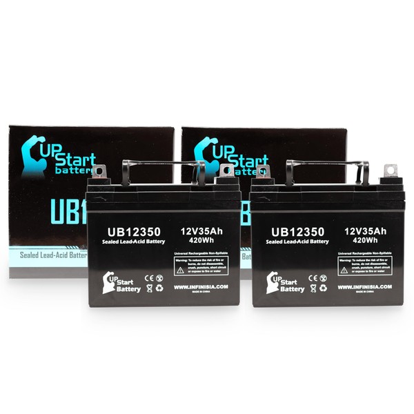 2 Pack Replacement for Hoveround TEKNIQUE FWD Battery - Replacement UB12350 Universal Sealed Lead Acid Battery (12V, 35Ah, 35000mAh, L1 Terminal, AGM, SLA)