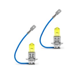SOFOC H3 Halogen for Car Fog Light Auxiliary Headlight 12 V 100 W Yellow 3000 K Pack of 2