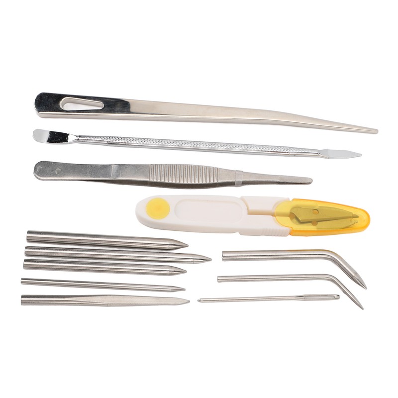 12Pcs Stainless Steel Paracord Stitching Set Paracord Needle with Storage