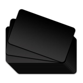 Generic [20 Piece] Credit Card Size UHF RFID Black PVC Card GS1 Class 1 Gen 2 and ISO/IEC 18000-6C with UCODE 8 chip, Long Range (up to 10m), 128-bit EPC, 48-bit Unique TID., 84x54mm