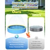 Yivsen 63in Sturdy Dog Pool with Sprinkler, 2-in-1 Non-Slip Kiddie/Kids