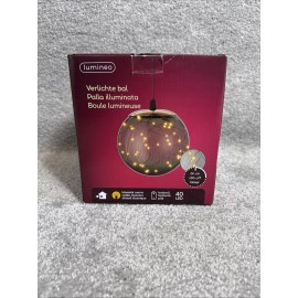 Lumineo Ball Light Decoration 40 Warm White AA Battery Operated LEDs 15cm (5.9”)