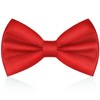 URAQT Men's Bow Tie, Classic Solid Color Pre-Tied Bow Tie