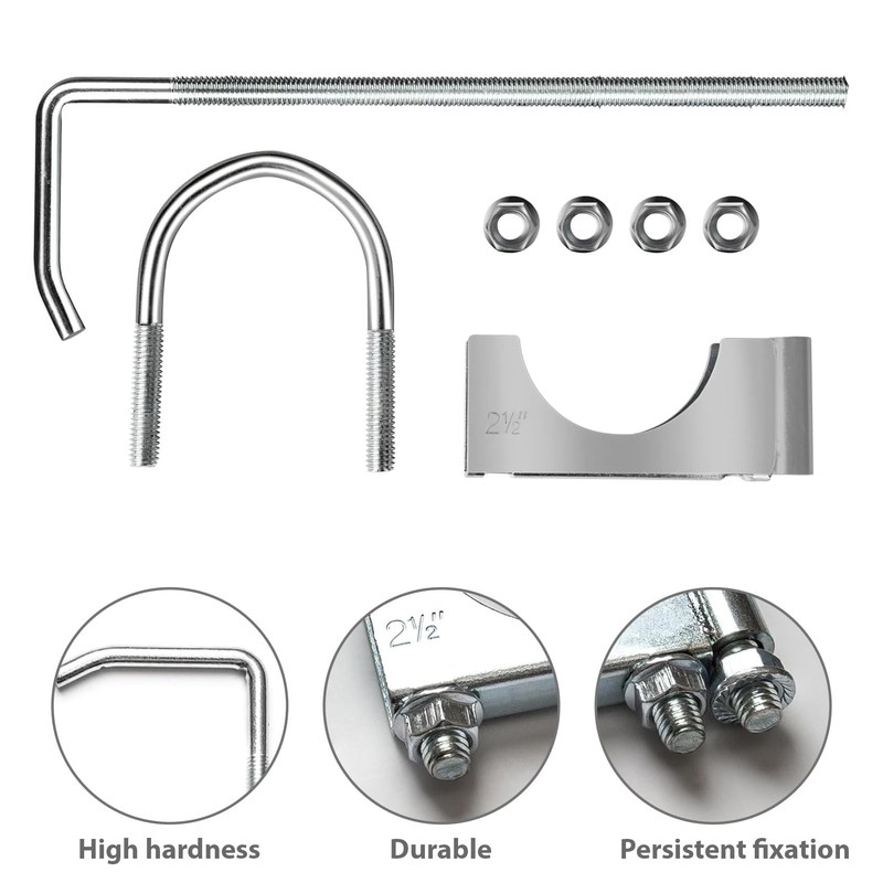 HAFRILY 2.5 Inch Universal Exhaust Hanger with Exhaust Clamp Bracket