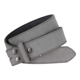 Casual Suede Leather Belt Strap for Men 1 1/2" Wide (Gray, 32)