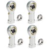 Zeberoxyz Pack of 4 PHSB6 Rod End Bearings 3/8 Inch