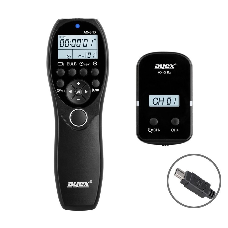 ayex Wireless Timer Remote Shutter Release AX-5 Compatible with Nikon