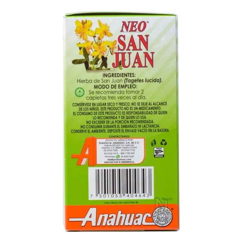 Neo San Juan 100 Cápsulas Anáhuac